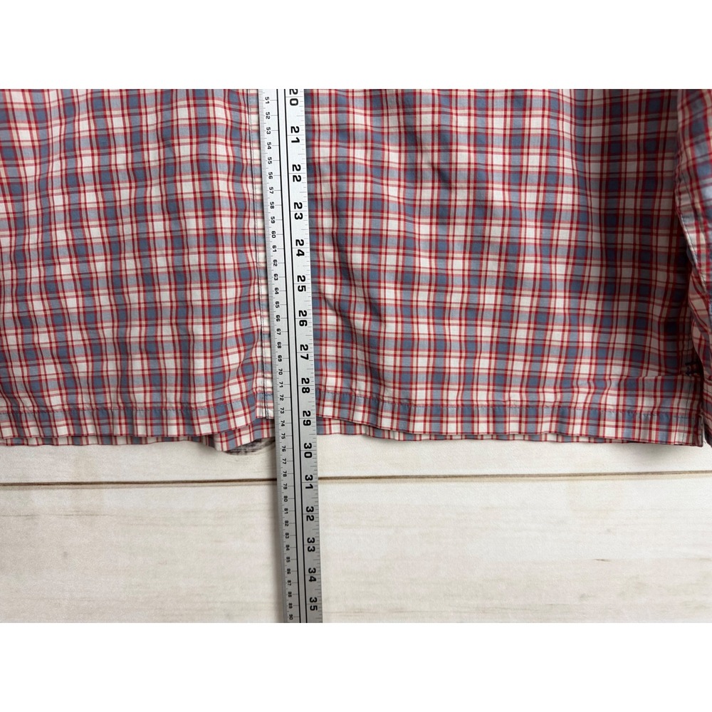 Patagonia Shirt Mens XL Red Blue Plaid Long Sleeve Button Down Hiking - Picture 6 of 7